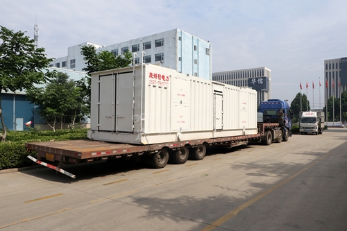 太阳集团官网872210米集装箱柴油发电机组发往山东省